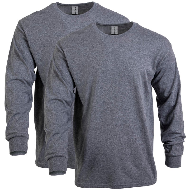 Gildan Unisex Adult Heavy Cotton Long Sleeve T-Shirt, Style G5400, 2-Pack, Graphite Heather, XX-Large US - Image 1