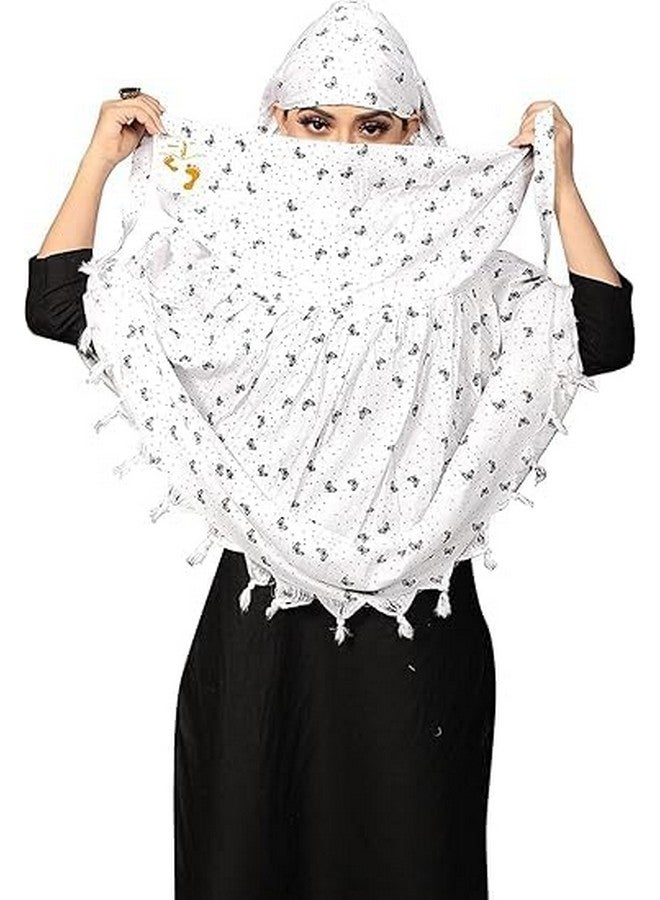 HIBMBACTI Cotton Long Scarf for Women and Girls Mask with Dupatta Usable for vehicle Driving | Universal Size | For Girl & Women - Image 1