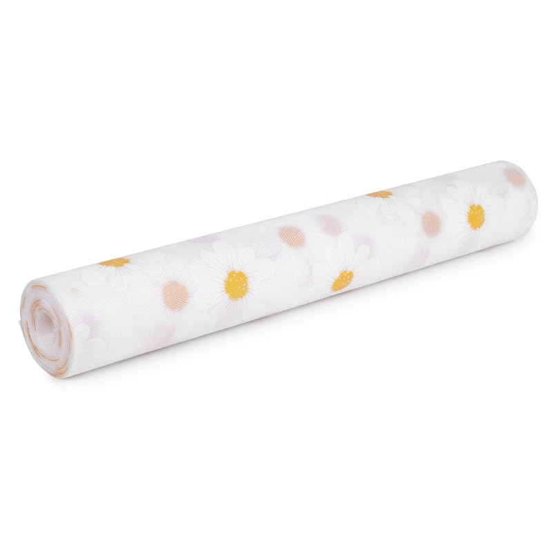 STYEVA Printed Anti-Slip Shelf Liner Mat Sheet for Drawers, Shelves, Tables, Cupboards, Fridge, Kitchen, Home, and Office - 45 CM X 5 M (Transparent Sunflower) - Image 5