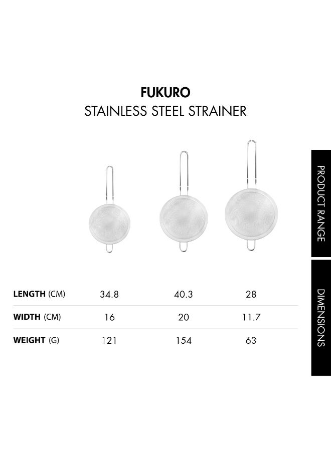 Fukuro Kitchen Stainless Steel Strainer - Size S (11.7cm) - Image 4