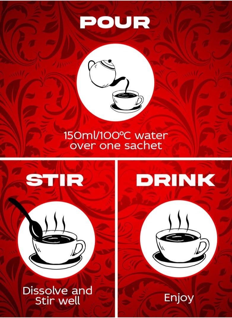 Red Ginseng Instant Tea Granules Natural Ginsenosides Extra Strength Healthy Immunity Vitality Boost Energy 20 Sachet