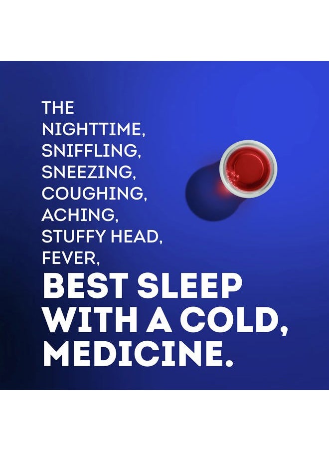Vicks NyQuil SEVERE Cold, Flu, and Congestion Medicine, 2x12 fl oz Twin Pack, Berry Flavor, Maximum Strength, Nighttime Relief  - Image 3