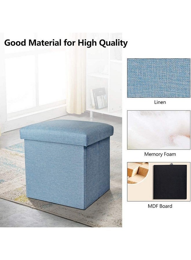 YASHODHARA ENTERPRISE Foldable Storage Bins Box Ottoman Bench Container Organizer With Cushion Seat Lid, Cube, Sitting Stool With Storage Box, Ottoman Storage Box (Multi Color) (30X30 Cm) (1 Pcs) - Image 4