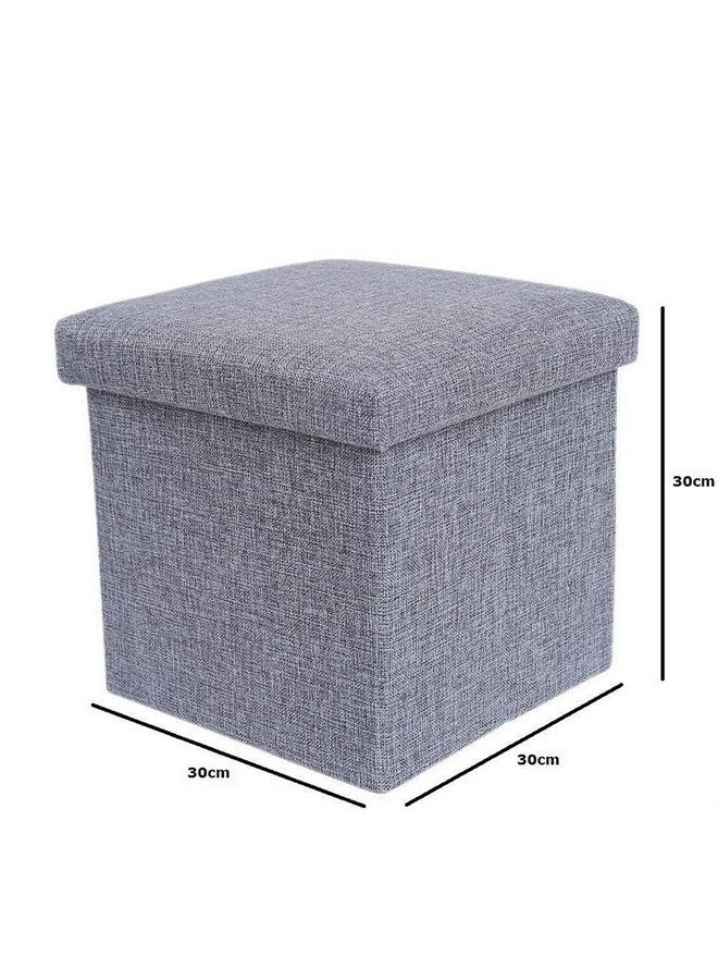 YASHODHARA ENTERPRISE Foldable Storage Bins Box Ottoman Bench Container Organizer With Cushion Seat Lid, Cube, Sitting Stool With Storage Box, Ottoman Storage Box (Multi Color) (30X30 Cm) (1 Pcs) - Image 2