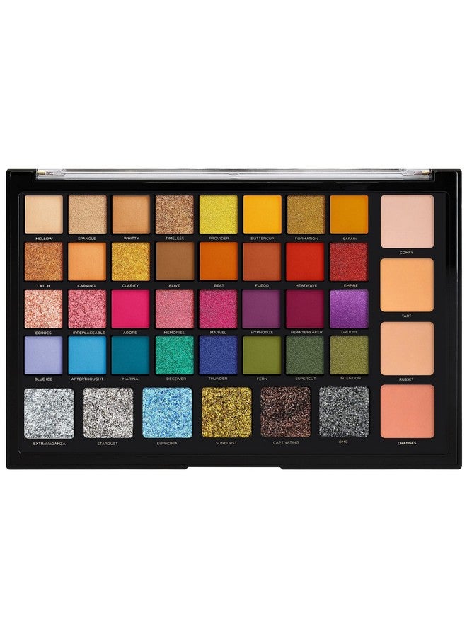 Profusion Cosmetics Kaleidoscope 42 Shade Palette Bright Colors Matte Shimmer Satin Colorful Eyeshadow Makeup Pallete Long Lasting And Pro Pigment Silky Powder Eye Shadow - Image 3
