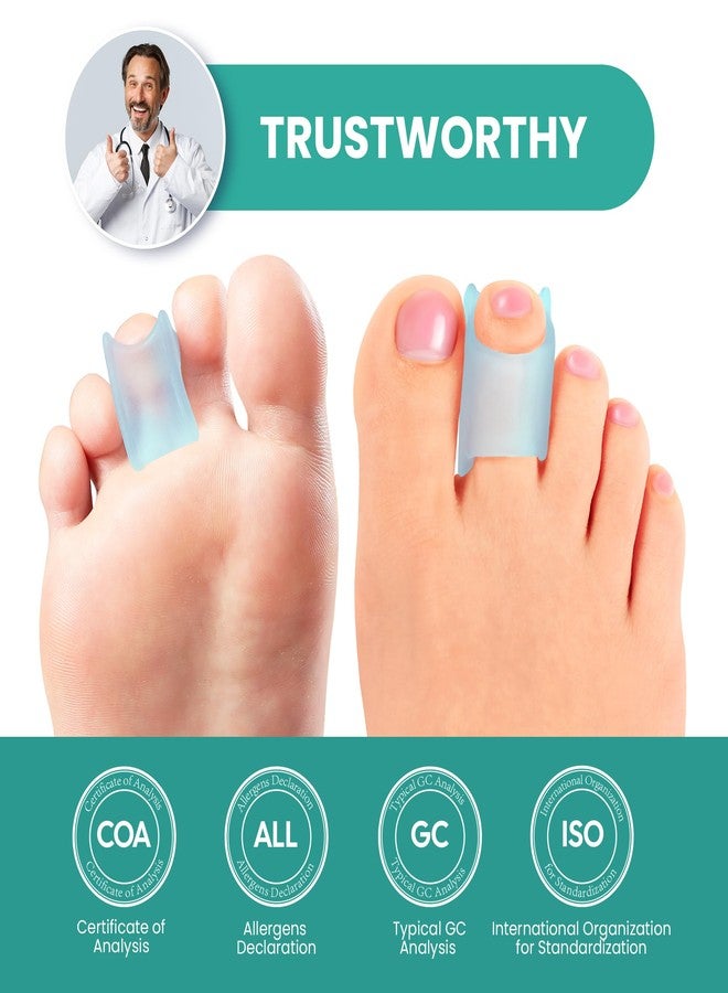 Welnove Hammertoe Corrector - 6 PCS Toe Splints Realign Bent, Curled, Crooked, Claw, Hammer Toes - Toe Straighteners for Men and Women, FSA or HSA eligible - Blue - Image 2