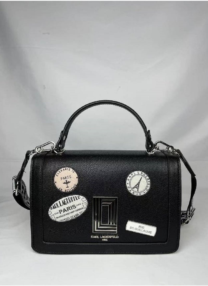 Karl Lagerfeld Paris - Simone Flap Karl Crossbody Bag Leather Women - Image 1