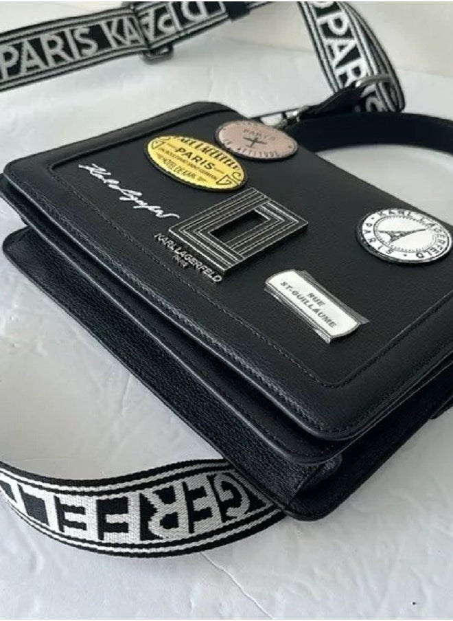 Karl Lagerfeld Paris - Simone Flap Karl Crossbody Bag Leather Women - Image 1