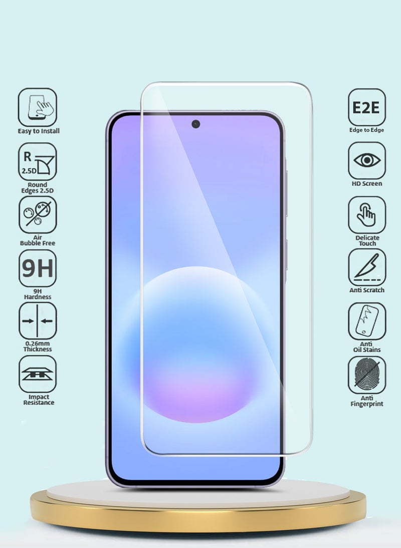 GMAX Samsung Galaxy A57 5G 2026 GMAX Premium Series Curved Edges 9H 2.5D Tempered Glass Screen Protector - Clear - Image 2