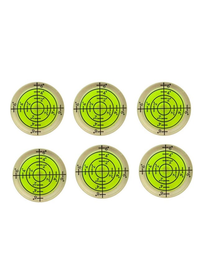 YOTOM 6 Pieces Bubble Spirit Level 32X7Mm Circular Level Bubble For Rv Travel Trailer Tripod Phonograph Turntable - Image 1