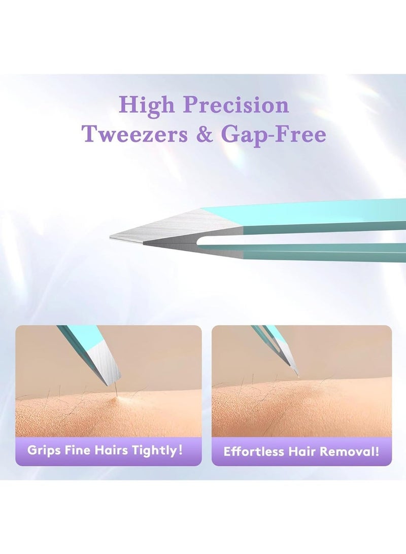 طقم ملاقط حواجب 3 قطع، ملاقط دقيقة لإزالة شعر الحواجب، تصميمات مختلفة لتحديد وتنسيق الحواجب، أدوات تجميل وعناية شخصية - Image 5