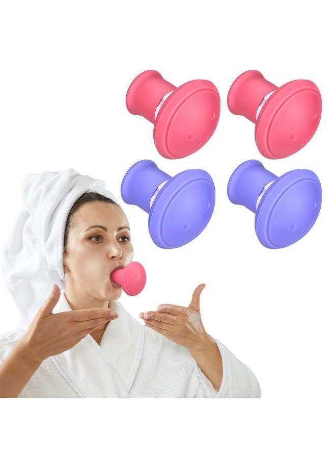 Harrycle 4 Pieces Face Exerciser Facial Yoga for Skin Tighten Firm Jaw ExercisercReducer Double Chin Breathing Device Neck Toning Face Slimming Trainer Tool for Women Lift Skin and Tone - Image 1