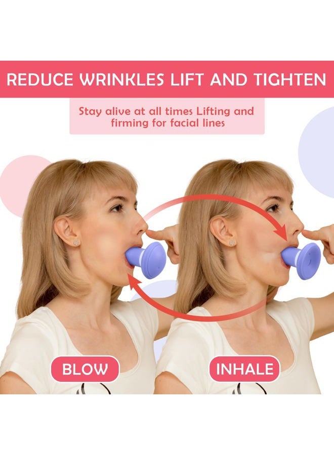 Harrycle 4 Pieces Face Exerciser Facial Yoga for Skin Tighten Firm Jaw ExercisercReducer Double Chin Breathing Device Neck Toning Face Slimming Trainer Tool for Women Lift Skin and Tone - Image 4