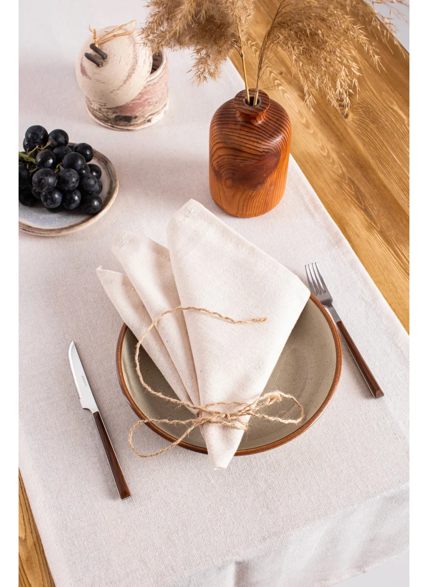 Wellstil Tissue | 2-Pack Organic Raw Linen Napkin 40 X 40 Cm