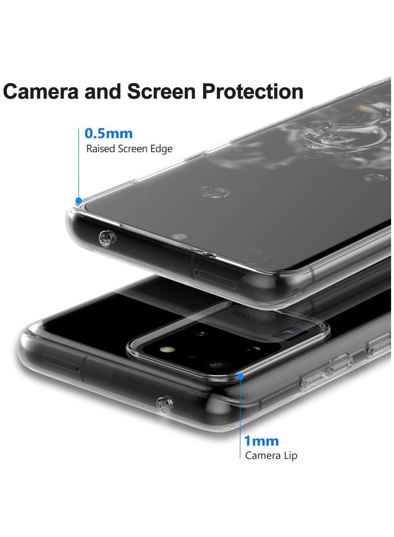 Bills Samsung Galaxy S20 ULTRA Case - Crystal Clear Soft TPU Slim Anti-Shock Transparent Back Cover with Ultimate Protection - Image 5