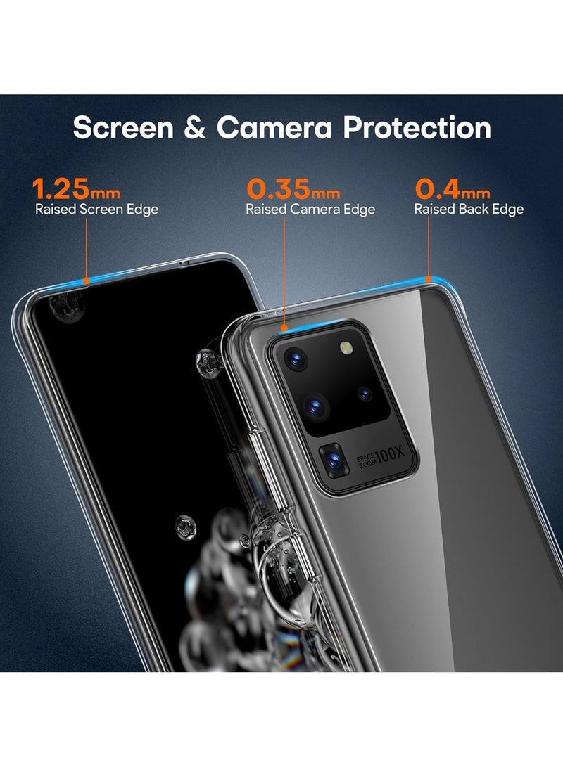Bills Samsung Galaxy S20 ULTRA Case - Crystal Clear Soft TPU Slim Anti-Shock Transparent Back Cover with Ultimate Protection - Image 3