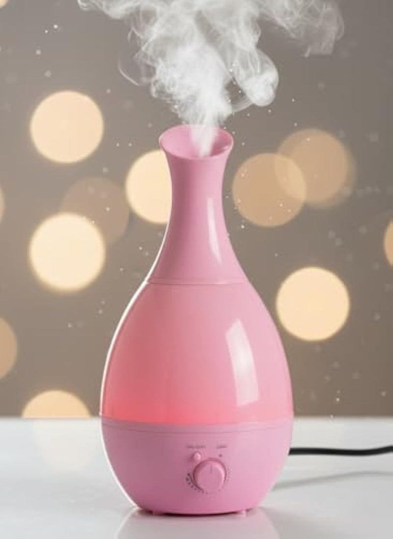 Humidifier, Diffuser, Aroma and Air Purifier of Bacteria and Soil Ultrasonic with Changing Lights(Full Pink) - Image 3