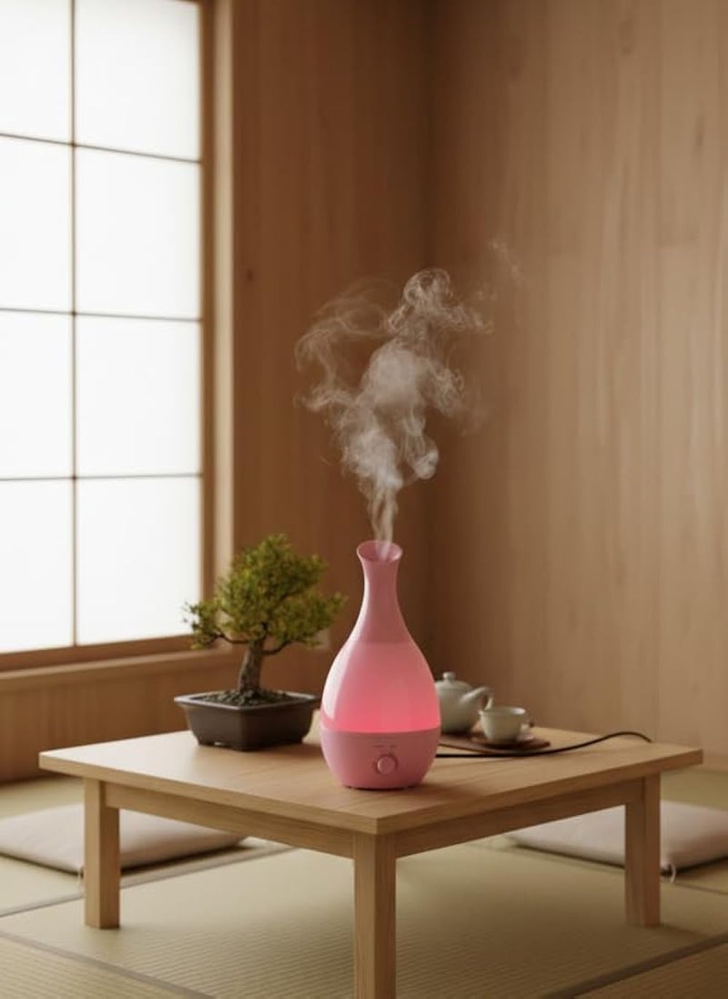 Humidifier, Diffuser, Aroma and Air Purifier of Bacteria and Soil Ultrasonic with Changing Lights(Full Pink) - Image 4