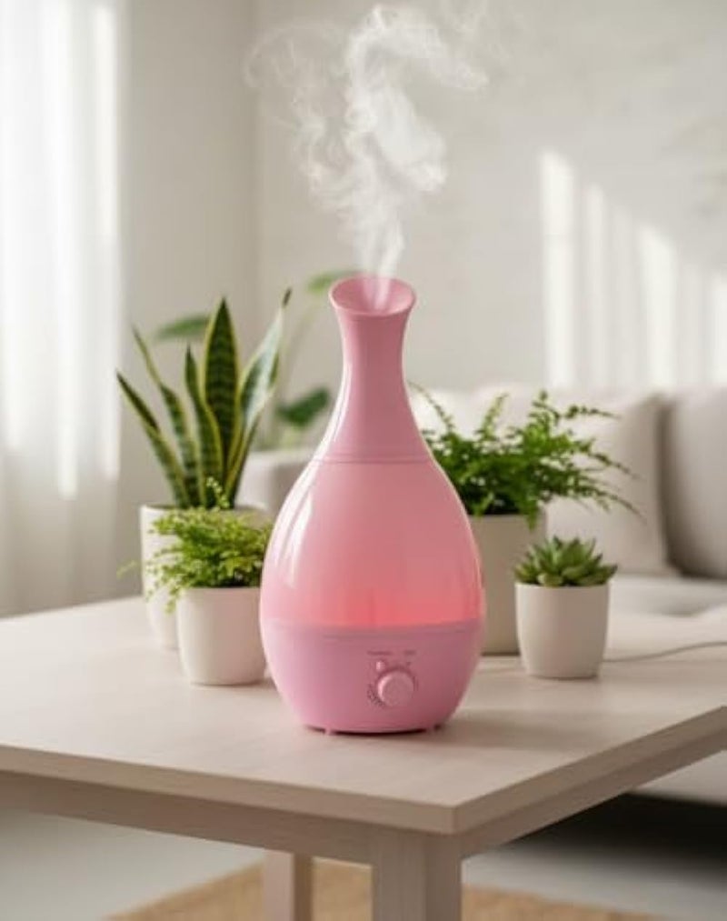 Humidifier, Diffuser, Aroma and Air Purifier of Bacteria and Soil Ultrasonic with Changing Lights(Full Pink) - Image 5