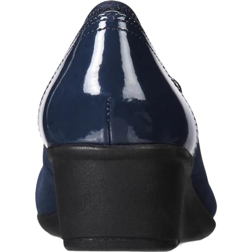 ANNE KLEIN AK Anne Klein Sport Women's Wisher Fabric Wedge Pump, Navy, 8 M US - Image 5