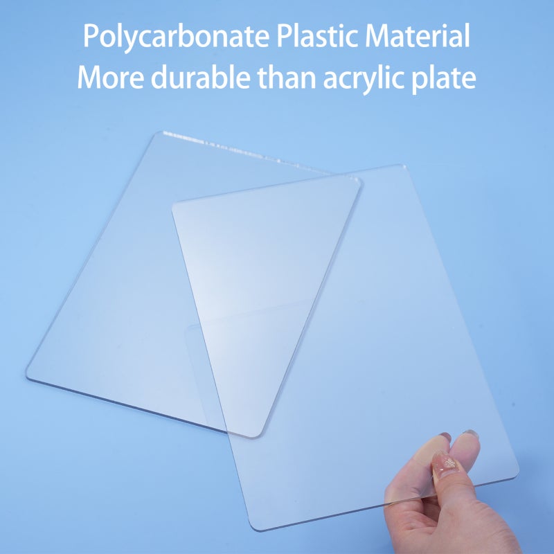 Standard Cutting Pads 2PCS Polycarbonate Plastic Plate for Embossing Machine 20x15cm/7.86x5.9in Suitable for A5 Die Cutting and Embossing Machine for Embossing Crafting - Image 4