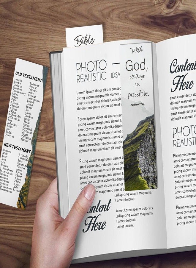 VANRA 20 Pack Books of The Bible Bookmark + 20 Pack Bible Emergency Numbers Christian Bookmarks Bulk Large Print Book Markers for Reading Religious Church Gifts for Prayers Women Men - Image 5