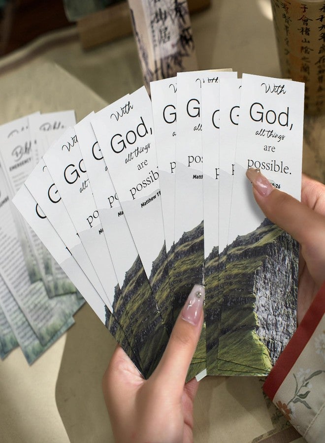 VANRA 20 Pack Books of The Bible Bookmark + 20 Pack Bible Emergency Numbers Christian Bookmarks Bulk Large Print Book Markers for Reading Religious Church Gifts for Prayers Women Men - Image 4
