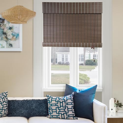 Mr.ChickWala Light Filtering & Cooling PVC Exterior & Interior Window Blind for Balcony and Outdoor Area - Sun Shade, Heat Reducing, Rain Resistant Choclate Brown (4Feet Width X 5Feet Height) - Image 1