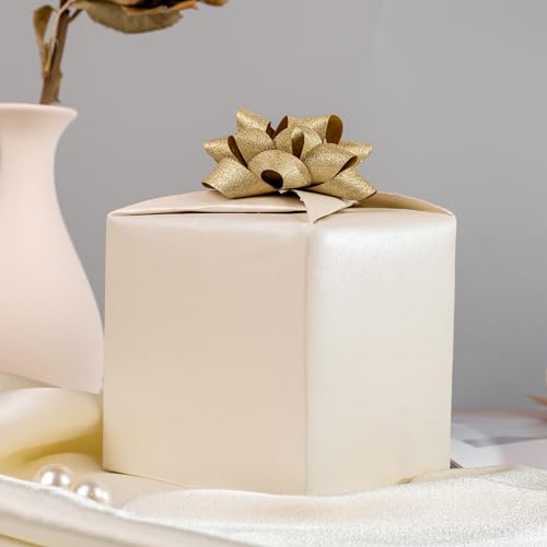Yarcony Shimmer Off White Wrapping Paper Roll - 17 Inches X 33 Feet - Solid Color Pearly-lustre Gift Wrap Birthday Wrapping Sheets for Baby Shower, Weddings, Christmas and Anniversaries - Image 4