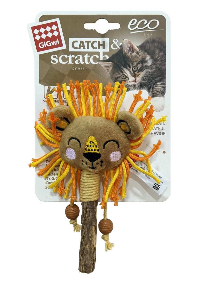 Lion Catch & Scratch Eco line with Slivervine Leaves and Stick