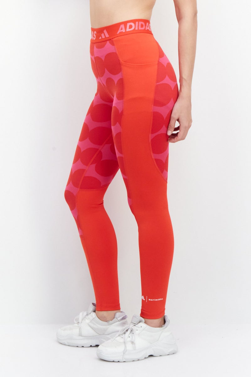 Adidas Women Sportswear Fit Training Long Tights, Red - Image 3