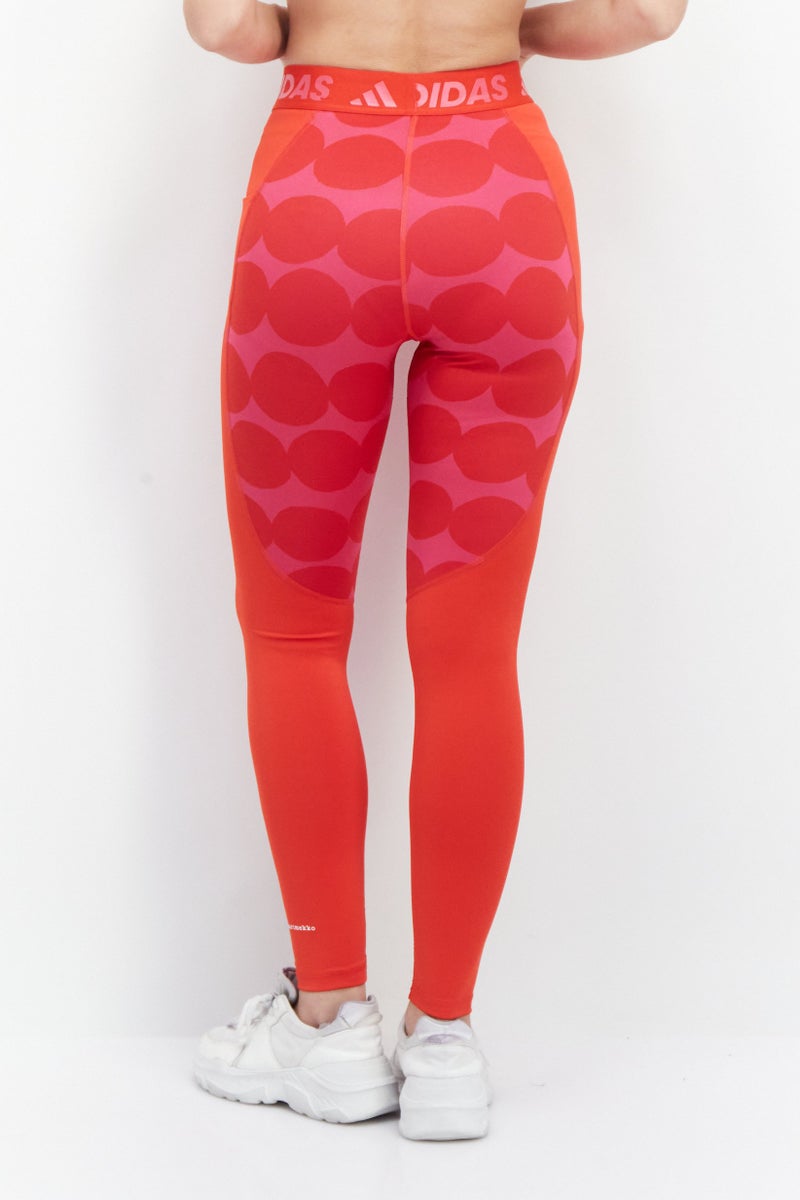 Adidas Women Sportswear Fit Training Long Tights, Red - Image 4