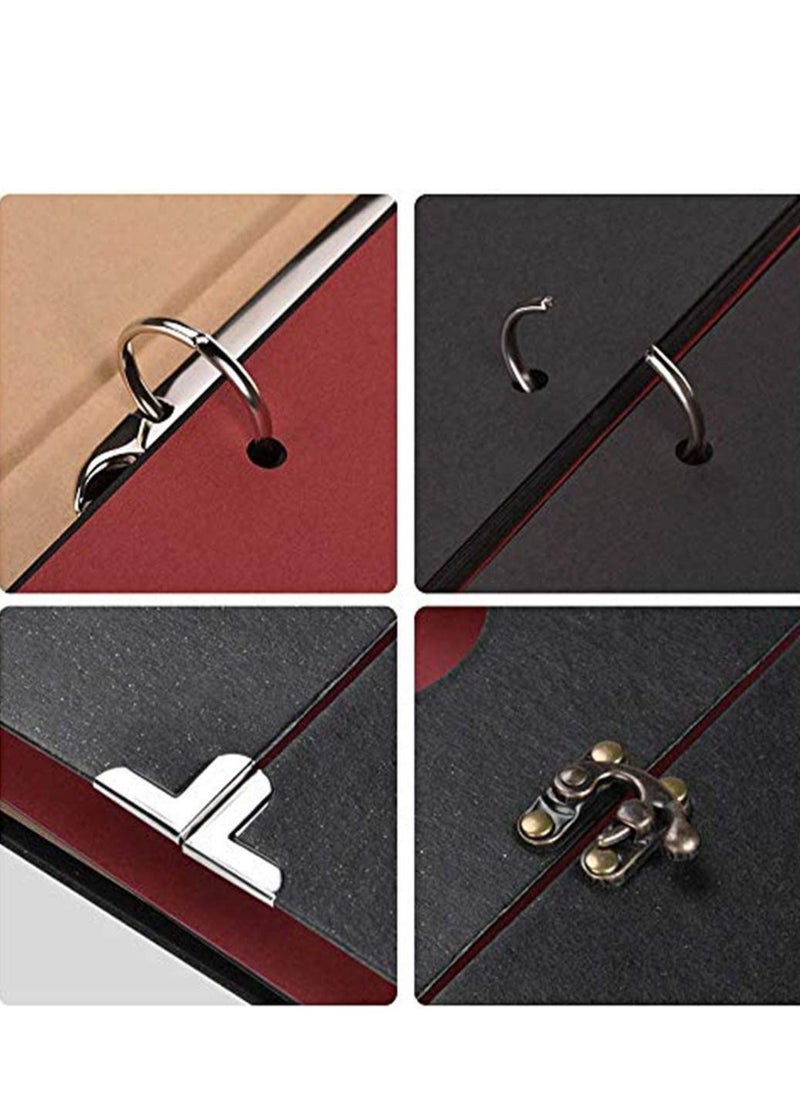 Y&D A4 Photo Album DIY Vintage Scrapbook Love Heart Black Pages Wedding Kits  - Image 4