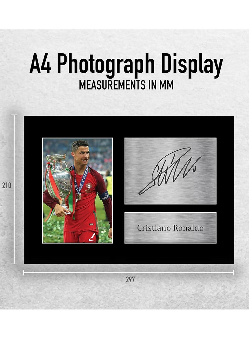 Today Idea Cristiano Ronaldo Signed Autographed A4 Photo Print - Official Portugal Gifts Display 29.7x21cm - Image 2