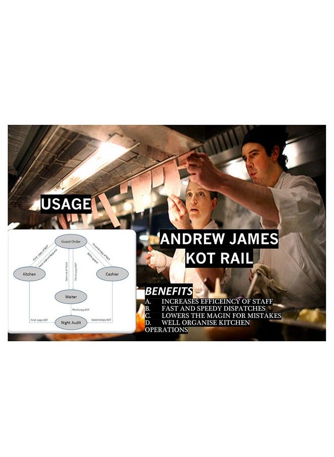 Andrew James Andrew James Stainless Steel 1 Ft (12 Inches) KOT for Kitchen Order Use (European Standard Approved) - Silver, Pack of 3  - Image 5