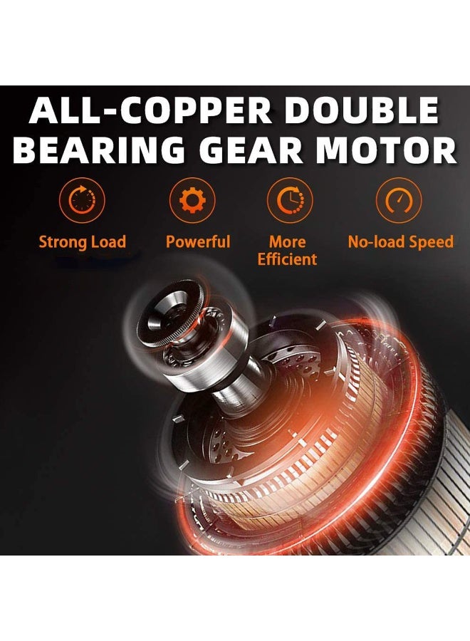 ديفاونز مجموعة مثقاب لاسلكي 16.8 فولت مع بطاريتين وشاحن - محرك بدون فرشاة، سرعة متغيرة، 25+1 إعداد لعزم الدوران، ضوء LED، تحكم أمامي/خلفي - حفر التأثير، خشب/معدن/بلاستيك - حقيبة أدوات كاملة - Image 5