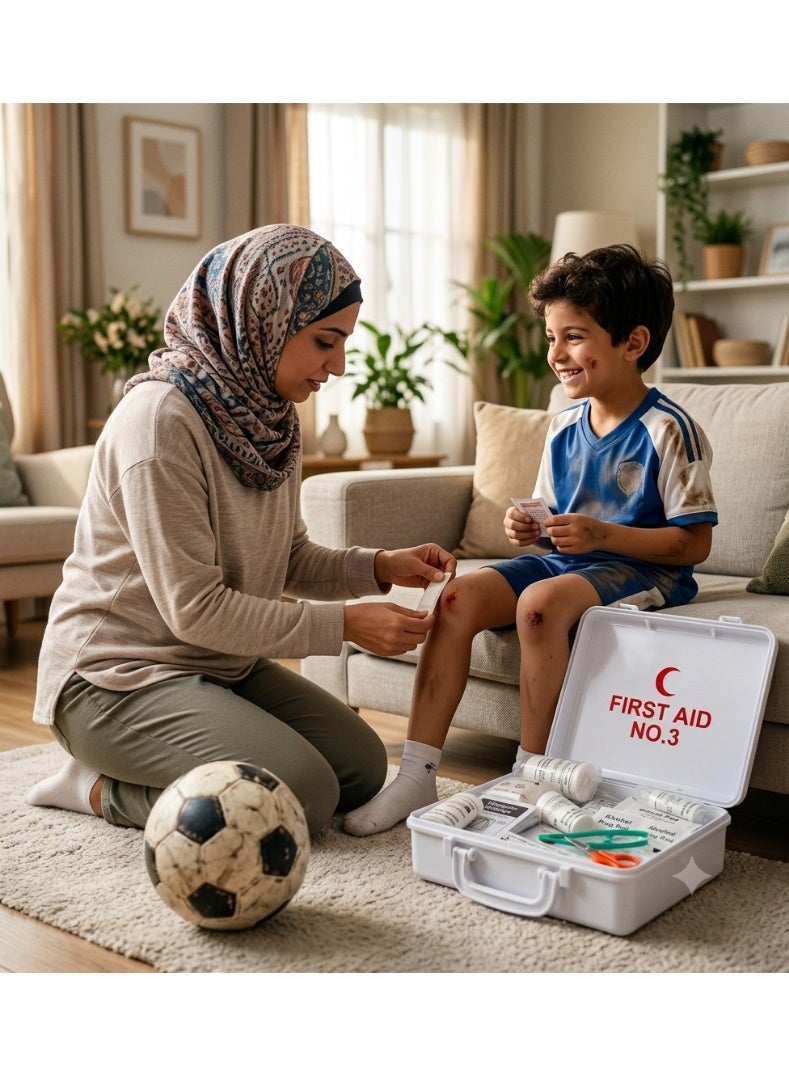 حقيبة إسعافات أولية عائلية متكاملة للمنزل والشركات - صندوق طوارئ طبي كبير مطور - Image 4