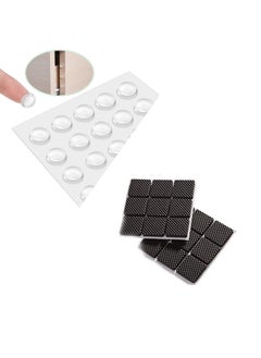 Volo Volo Round Self Adhesive Silicone Bumper, Circular Dots, Antiskid Vibration pad (3x8 mm)(20 Dot) with 18 Pcs Furniture Pad Black for Furniture  - Image 1