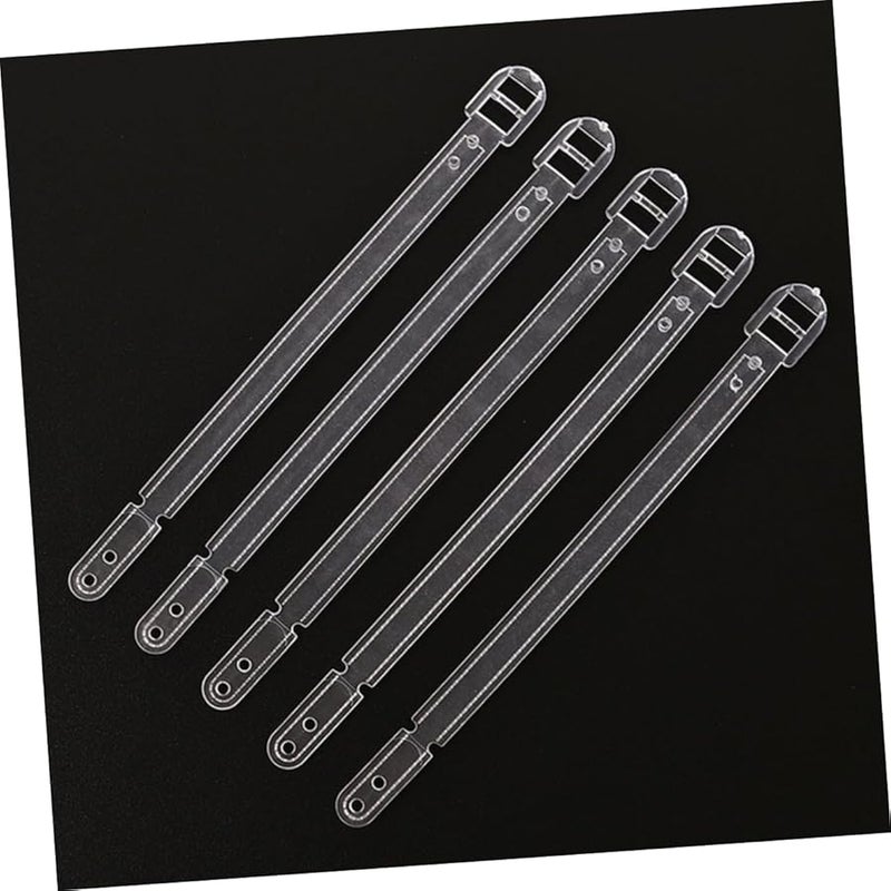 Veemoon 100 قطعة حلقات وأشرطة بلاستيكية شفافة لعلامات الأمتطة للحقائب والشنط وحقائب السفر وملحقات السفر - Image 5