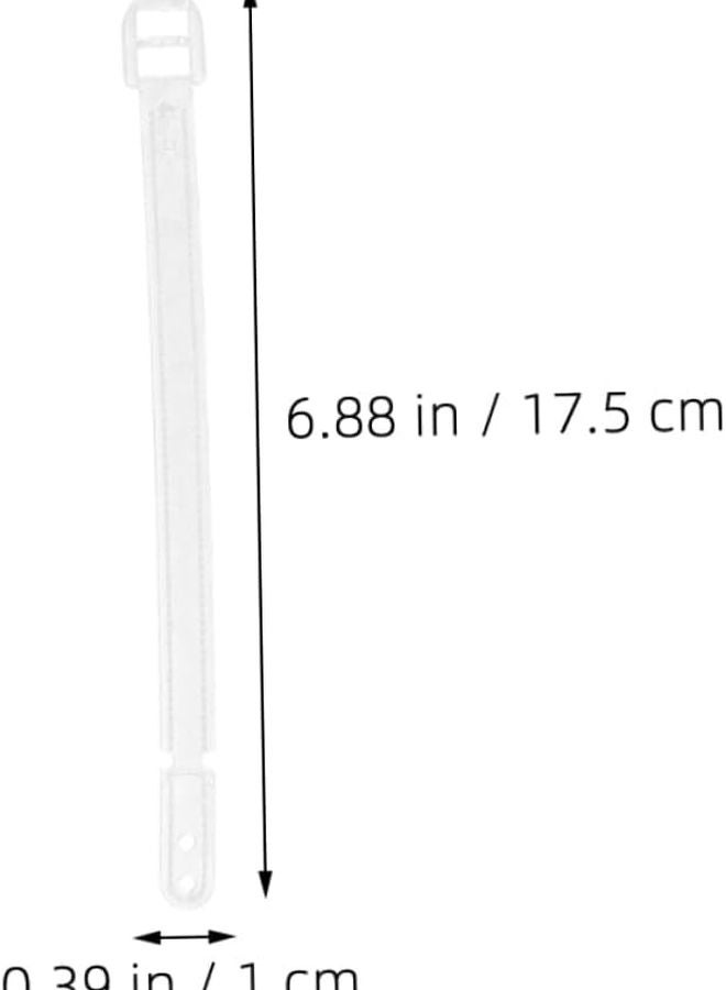 Veemoon 100 قطعة حلقات وأشرطة بلاستيكية شفافة لعلامات الأمتطة للحقائب والشنط وحقائب السفر وملحقات السفر - Image 3