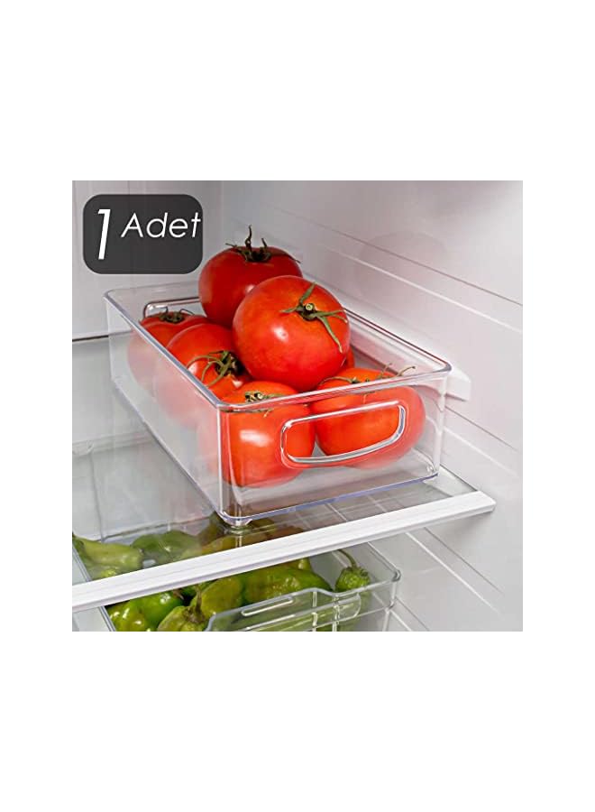 ORGANiZERS Fridge Organizer, Stackable Storage Container with Handles, BPA free Clear Drawer Organizer for Kitchen and Refrigerator, Practical Organization for Kitchen, ORG-34 - Image 2