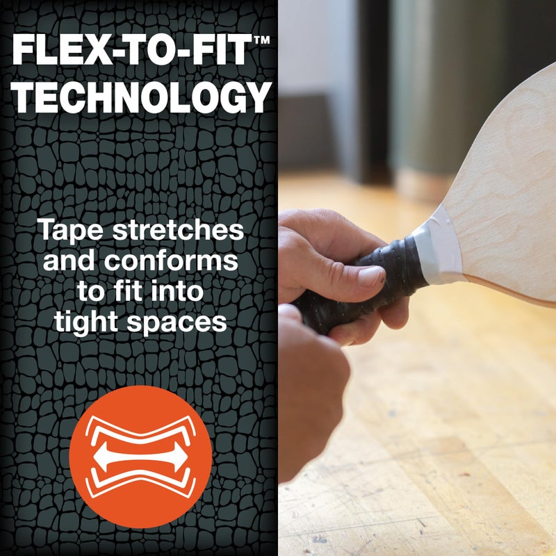 T-REX Waterproof and Repair Tape, White, 1.88" x 30 ft. (Pack of 1) Ferociously Strong, Extreme Weather & UV Resistance - Image 2