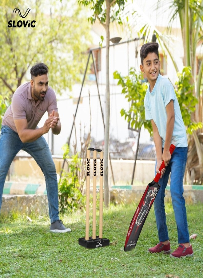 Slovic Cricket Bat [81 x 10 CM] | Full Size Tennis Bat for Cricket | Cricket Bat-Ball for Kids (10 to 14 Years Old) | Plastic Bats for Indoor Tournament | Lightweight Fiber Bat for Cricket kit - Image 4