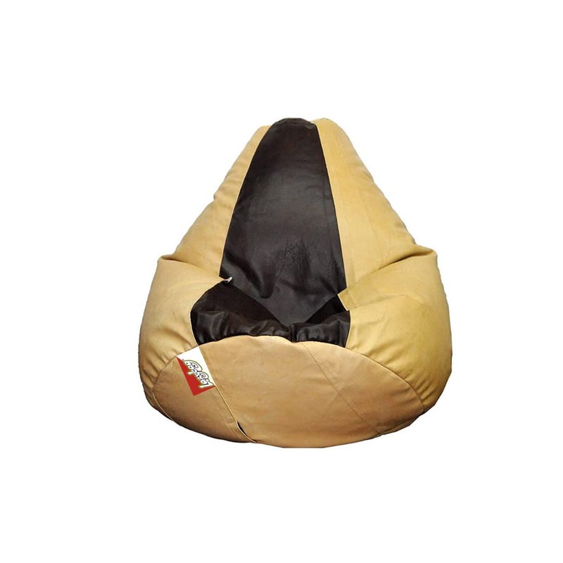 LAZYBAG Bean Bag Chair Furniture for Kids XXXL Bean Bag Cover Playing Video Games or Relaxing for classrooms daycares Libraries or Work from Home Beige and Maroon 3XL Size - Image 1