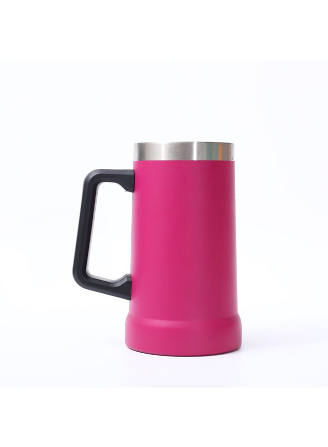 24oz Large Capacity Handle Cup 304 Stainless Steel Double Layer Vacuum Insulation Cup Household Portable Handle Mug