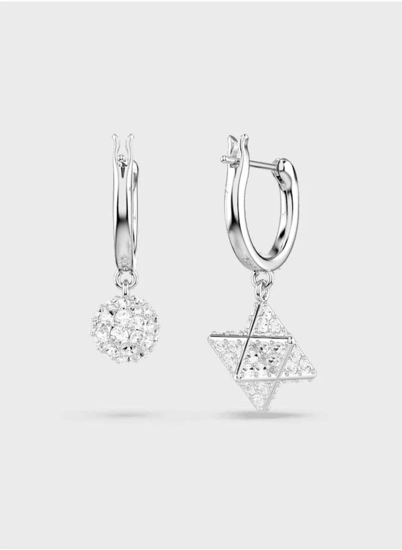 سواروفسكي Drop Detail Hoop Earrings