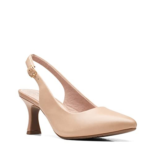 Clarks Collection Women's Kataleyna Step Pump, Warm Beige Leather, 9 Medium US - Image 3