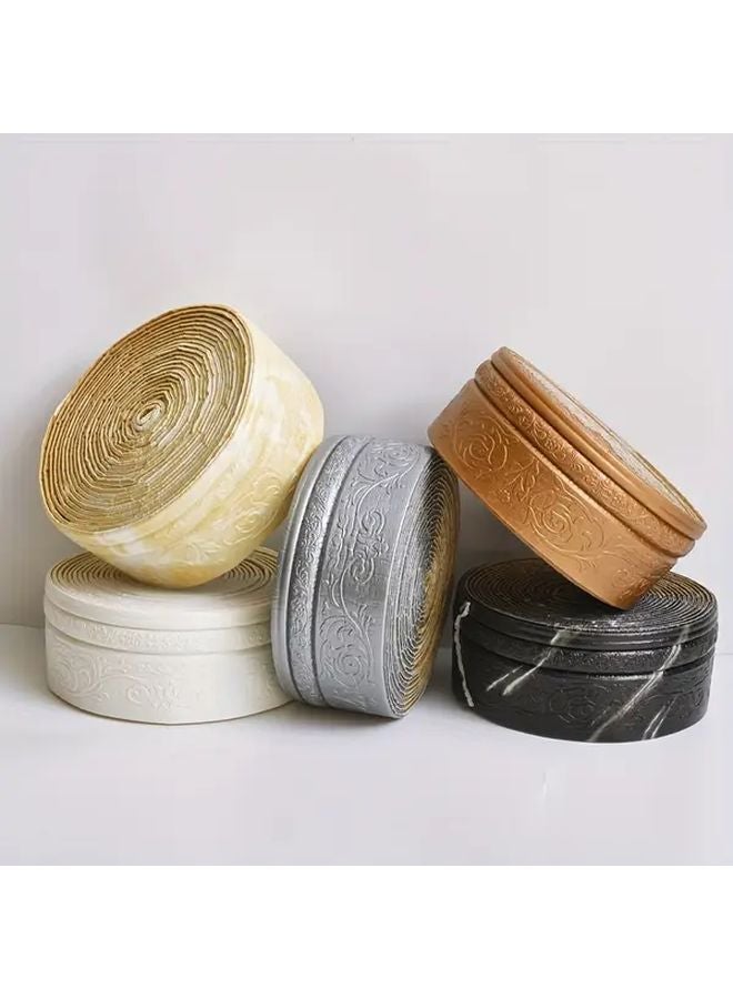 Self Adhesive Foam Tape 393.7 Inch Peel Stick Baseboard Copper Color Durable - Image 2