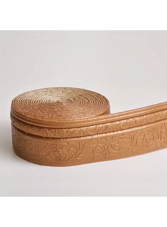 Self Adhesive Foam Tape 393.7 Inch Peel Stick Baseboard Copper Color Durable - Image 1