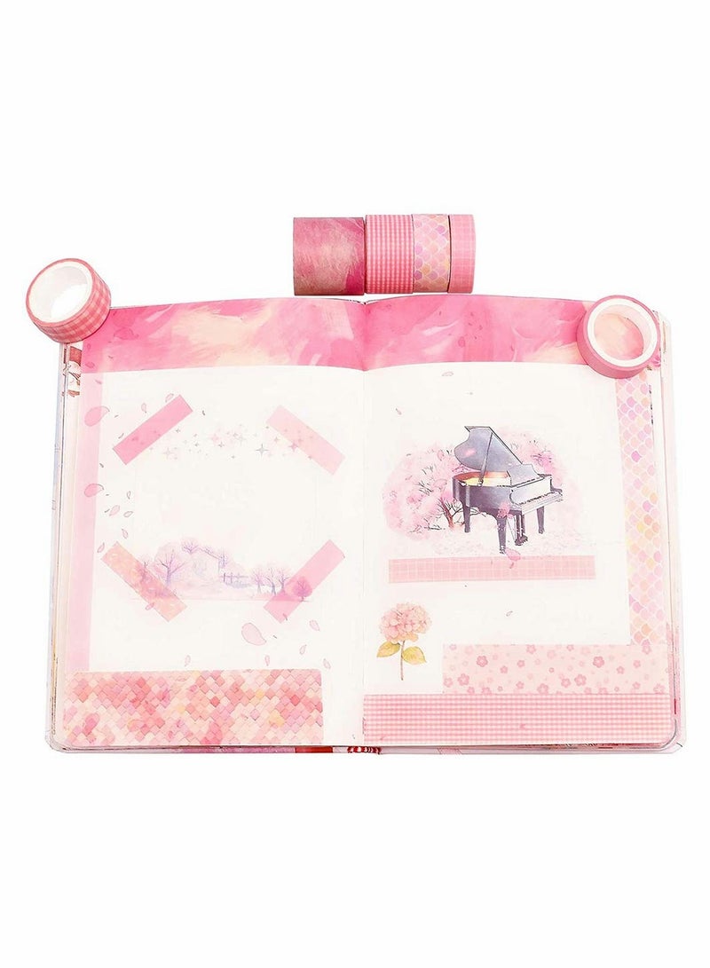 Washi Tape Set Washi Masking Adhesive Decorative Holiday Craft Tapes Decorative Plaid Pattern Craft Tapes for Scrapbooking Bullet Journals Planners Gift Wrapping DIY 12 Rolls - Image 3